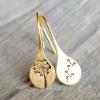 SEniutarm Earrings for Women Mom Simple Fashion Dandelions Dangle Earrings Retro Stainless Steel Pendant Jewelry Hypoallergenic Earrings Dainty Jewelry Gift - Golden view 4