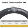 2-PCS 18" Heavy Duty Bike Tire Tubes 18x2.10/2.50 AV32mm Schrader Valve 52/64-355 Inner Tubes 18 Bicycle Tubes Compatible with 18 x 2.10 18x2.125 18x2.20 18x2.3 18x2.35 18x2.4 18x2.50 Bike Tire Tubes view 2