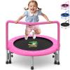 BCAN 36'' Toddler Trampoline, ASTM Certified - Kids Trampoline for Ages 1-6, Foam Handle & Safe Thickened Cover, Mini Trampolines for Kids Indoor, Easy to Assemble view 1