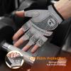 ATERCEL Weight Lifting Gloves Full Palm Protection, Workout Gloves for Gym, Cycling, Exercise, Breathable, Super Lightweight for Men and Women(Gray, M) view 2