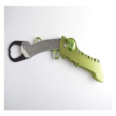 DunMuan New Aluminium Fishing Lip Grip Fishing Gripper Fishing Tackle Tool Three Colors Available Single Handle Use DunMuan (Color : Green)