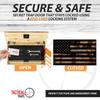 Tactical Traps - 1791 Whiskey Barrel American Flag with Lift-Up Storage - Standard 25" x 15" - with RFID Lock, Easy Installation, Secure & Safe Compartment view 3