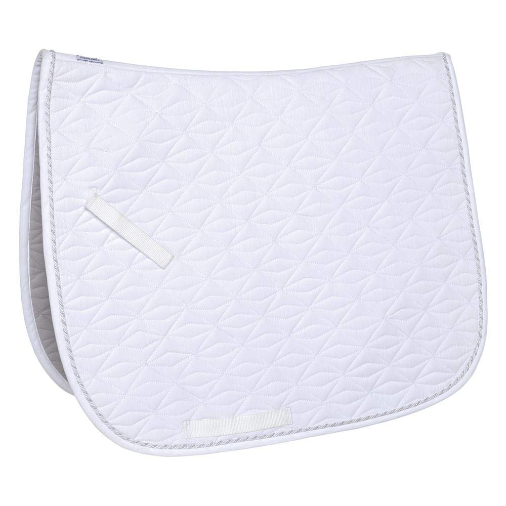 Dover Saddlery Double Diamond Soft Back Dressage Pad, Size: Dress, Color: White