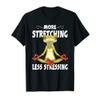 More Stretching Less Stressing Funny Frog Yoga Meditation T-Shirt view 1