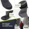 Alvada Warm Thermal Wool Socks for Winter Moisture Wicking and Breathable Cozy Boot Socks Charcoal ML view 4