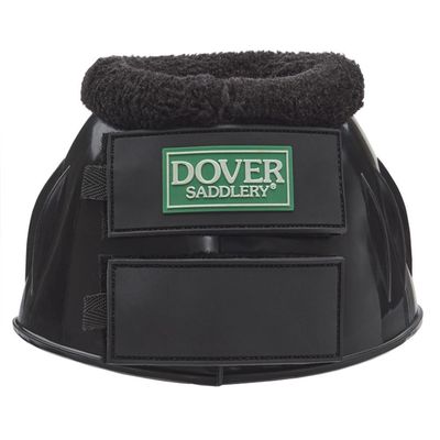 Dover Saddlery PVC Hook-and-Loop Bell Boots with Fleece - White - Small