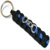 RedVex Thin Line Paracord Key Chain/Key Fob - Choose your colors - 3", 4", 6", and 8" Lengths (Qty-1) (Black with Blue Line, 8-inch) view 2
