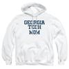 Georgia Tech Official Mom Unisex Adult Pull-Over Hoodie,White, Medium view 1
