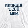 Georgia Tech Official Mom Unisex Adult Pull-Over Hoodie,White, Medium view 2