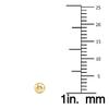 3MM 14K Yellow Gold Filled Round Ball Earrings - Size: view 3
