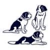 Saint Bernard Dogs Set of 3-4" Each Vinyl Stickers - for Car Laptop I-Pad - Waterproof Decals view 1