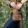 1844 Helko Werk Germany Forager Pouch for Bushcraft and Wilderness Survival Harvesting - Leather and Waxed Canvas Bag (Forager Pouch) #F9090 view 3