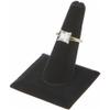 Plymor Black Velvet Ring Finger Display, Single on Square Base, 2.125" W x 2.125" D x 2.375" H (Pack of 3) view 2
