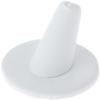 Plymor White Faux Leather Ring Finger Display, Single on Round Base, 2" W x 2" D x 1.25" H (Pack of 2) view 1