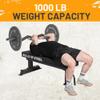 Flat Bench [Bells of Steel] Powerlifting Flat Weight Bench, New Version, Workout Bench for Home Gym, 12-Gauge Steel, 4in Thick Pad Gym Bench, 1000lb Capacity view 3