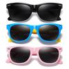 DYLB Kids Polarized Sunglasses for girls boys 3 Pack, Flexible TPEE Rubber Frame for Children Age 3-8. (Black + Pink +Blue Yellow) view 2