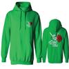 0184. dope Streetwear Graphic Good Vibe Red Rose Flowers Bones Hand Shaka Sweatshirt Pullover Hoodie (Irish X-Large) view 1