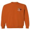 0184. dope Streetwear Graphic Good Vibe Red Rose Flowers Bones Hand Shaka Men's Crewneck Sweatshirt (Orange Medium) view 2