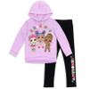 L.O.L. Surprise! Roller Sk8er Daring Diva Fierce Little Girls Pullover Fleece Hoodie and Leggings Outfit Set Purple 6-6X view 1