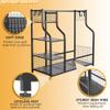 SNAIL Extra Large Golf Bag Rack Stand Holder - Fits 2 Bags & Accessories, Metal Black Garage Storage view 2