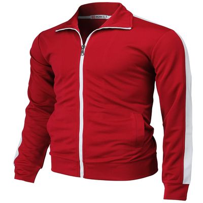 H2H Men's Insulated Full-Zip Running Jacket Long Sleeve Sportswear RED US L/Asia XL (CMOJA134)