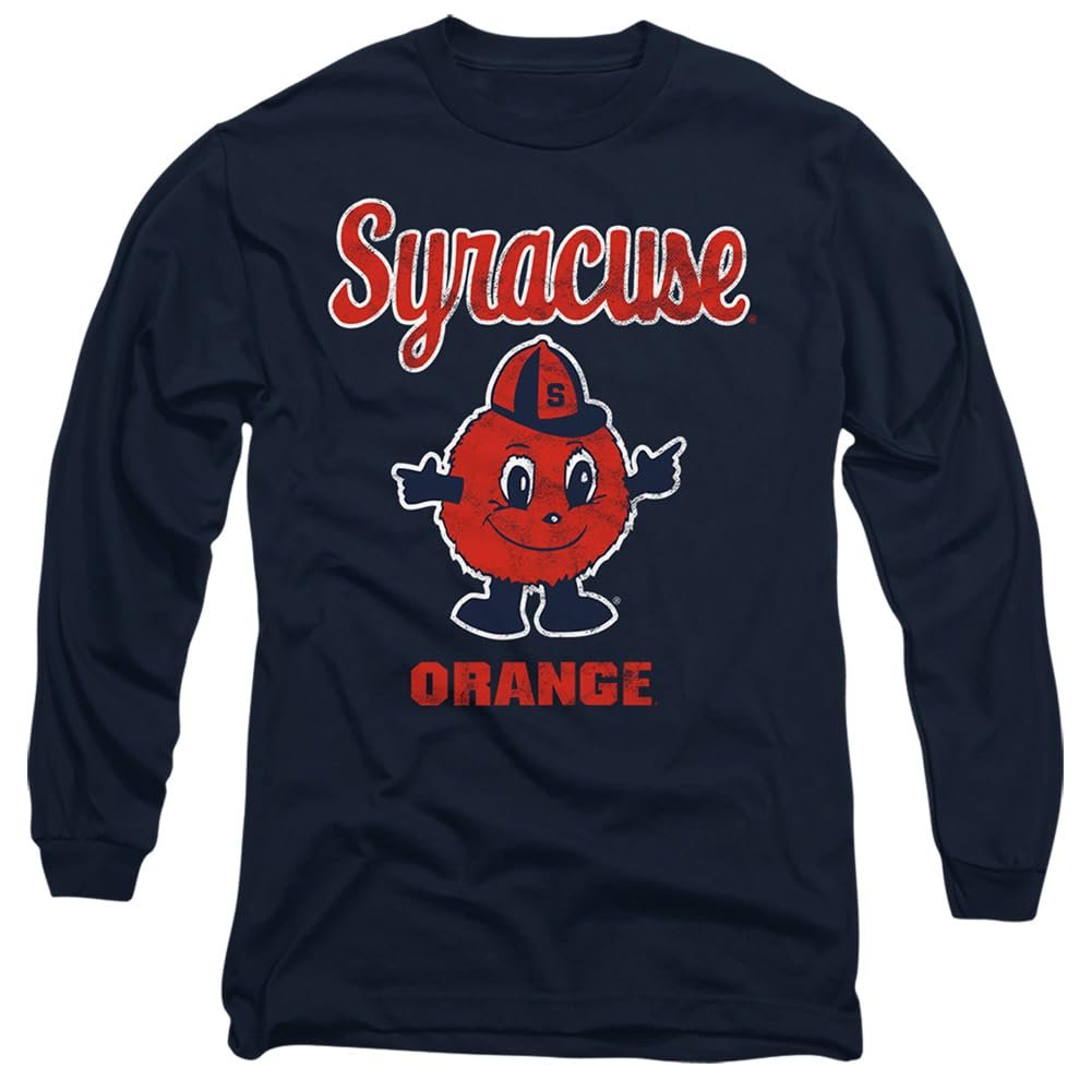 Syracuse University Official Otis Unisex Adult Long-Sleeve T Shirt,Navy, X-Large
