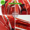 Tannius 3-5 Racket Tennis Bag, with Shoe & Phone Compartment and Protective Pad, Super Roomy and Lightweight Racquet Bag for Tennis, Badminton (Red) view 4