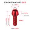 CNC MTB Caliper Bolts,Bike disc Brake Caliper Bolts M6x18mm Steel AlloyRed view 2