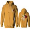 0184. dope Streetwear Graphic Good Vibe Red Rose Flowers Bones Hand Shaka Sweatshirt Pullover Hoodie (Gold X-Large) view 1