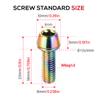 CNC MTB Caliper Bolts,Bike disc Brake Caliper Bolts M6x18mm Steel AlloyRainbow view 2