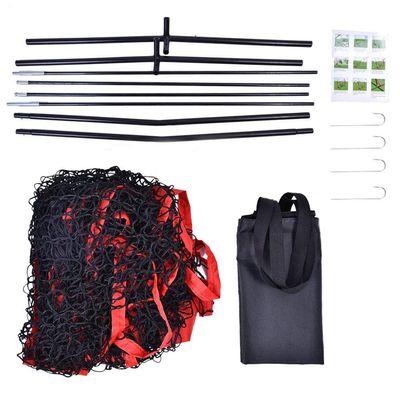EVTSCAN 7' X 7' Baseball & Softball Practice Hitting & Pitching Net with Bow Frame, Carry Bag and Bonus Strike Zone, Great for All Skill Levels, Regulation
