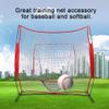 EVTSCAN 7' X 7' Baseball & Softball Practice Hitting & Pitching Net with Bow Frame, Carry Bag and Bonus Strike Zone, Great for All Skill Levels, Regulation view 3