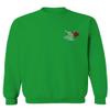 0184. dope Streetwear Graphic Good Vibe Red Rose Flowers Bones Hand Shaka Men's Crewneck Sweatshirt (Irish Green Small) view 2