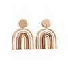 Colorful Rainbow Drop Earrings Stud Earrings Macaron Ceramic Clay U Shape Handmade Lovely Candy Colors Boho for Women Bohemian Jewelry(9 Colors)-8 view 1