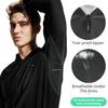 BVVU Sauna Suit for Men Sweat Sauna Jackets Workout Shirt Body Shaper Fitness Shapewear Long Sleeve Black view 3