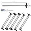 ABCCANOPY 11 Inch Tent Stakes 10 Pcs Non-Rust Metal Ground Anchors, Heavy Duty Spikes with 4 Ropes for Outdoor Camping, Black view 2