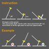 ABCCANOPY 8 Inch Tent Stakes 10 Pcs Non-Rust Metal Ground Anchors, Heavy Duty Spikes with 4 Ropes for Outdoor Camping, Yellow view 4