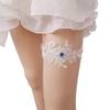 Adove Wedding Garters For Bride Stretch Lace Bridal Garter Sets White Flower Floral Leg Wedding Garter