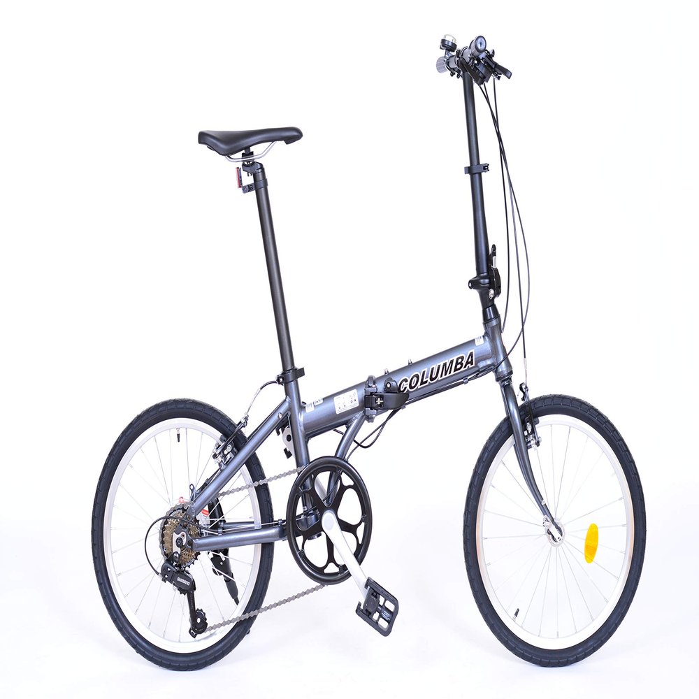 Columba 20" Alloy Super Light 7 Speed Folding Bike Charcoal (CF20A_CHA)