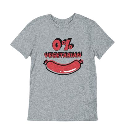 0 Vegetarian t Shirt - Athletic Heather Unisex T-Shirt (3X)