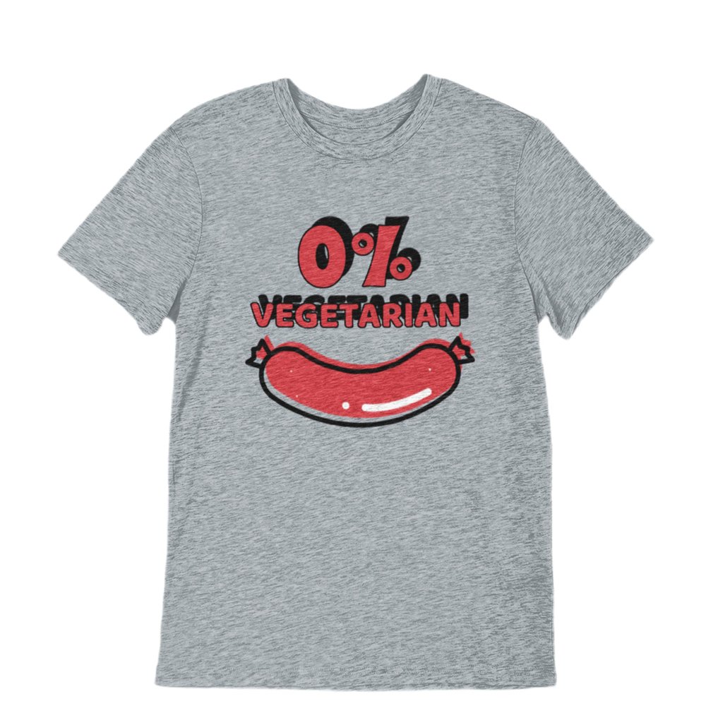 0 Vegetarian t Shirt - Athletic Heather Unisex T-Shirt (3X)