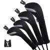 Andux Golf 460cc Driver Fairway Wood Club Head Covers Black Extra Long Neck 4pcs/Set view 1