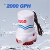 12V 2000GPH Electric Bilge Pump Marine Boat Submersible Water Pump Non-Automatic view 3