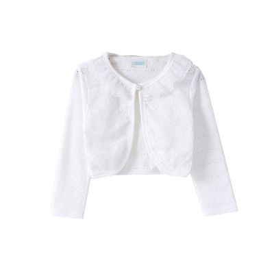 Thin Cotton Lace Cardigan for Girls Cardigan Tops Clothing Sweaters Summer Knitting Kids Outerwear White1 2T