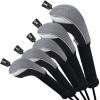 Andux Golf 460cc Driver Fairway Wood Club Head Covers Gray Extra Long Neck 5pcs/Set view 1