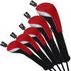Andux Golf 460cc Driver Fairway Wood Club Head Covers Red Extra Long Neck 5pcs/Set view 1