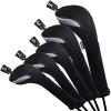 Andux Golf 460cc Driver Fairway Wood Club Head Covers Black Extra Long Neck 5pcs/Set view 1