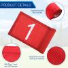 3 Pieces Golf Flag with Tube Inserted, 420D Nylon Mini Flags for Putting Green, Yard, Indoor Outdoor Backyard Garden, Portable, Numbered, 8 x 6 Inch view 2