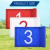 3 Pieces Golf Flag with Tube Inserted, 420D Nylon Mini Flags for Putting Green, Yard, Indoor Outdoor Backyard Garden, Portable, Numbered, 8 x 6 Inch view 3