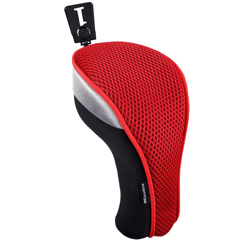 Andux Golf Club Wood Head Covers 460CC Driver Covers Red